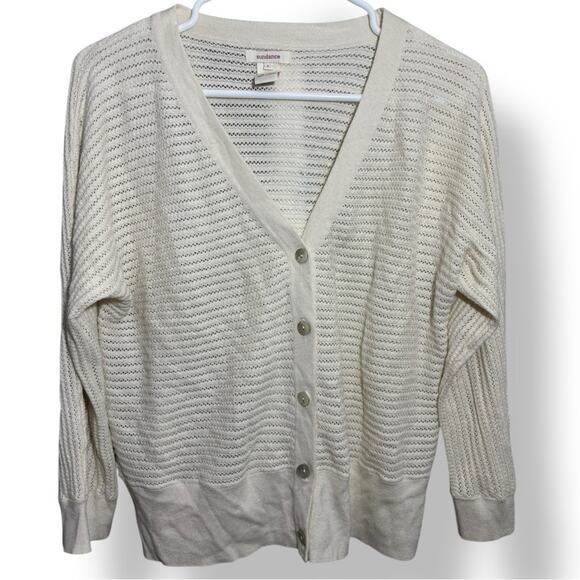 Sundance Silk Blend Open Knit Cardigan - Picture 1 of 4
